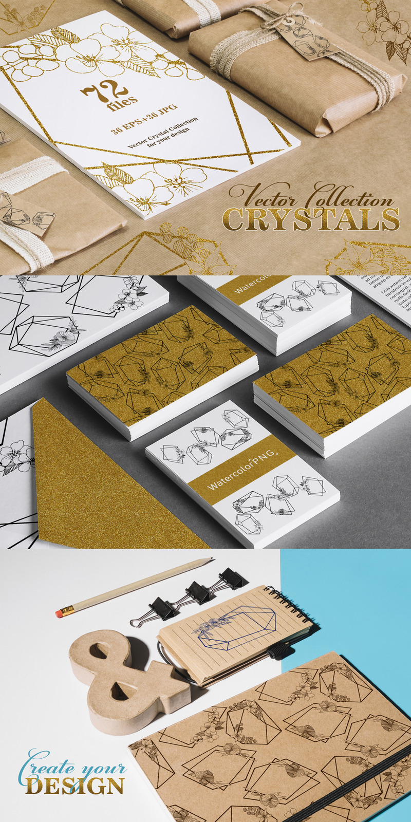 Elegant Crystals Vector - Illustration - Features Image 1