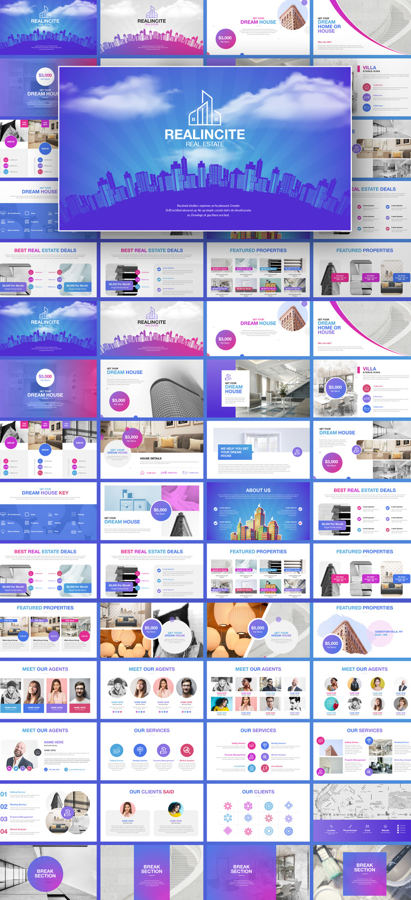 Realincite - Real Estate PowerPoint template - Features Image 1