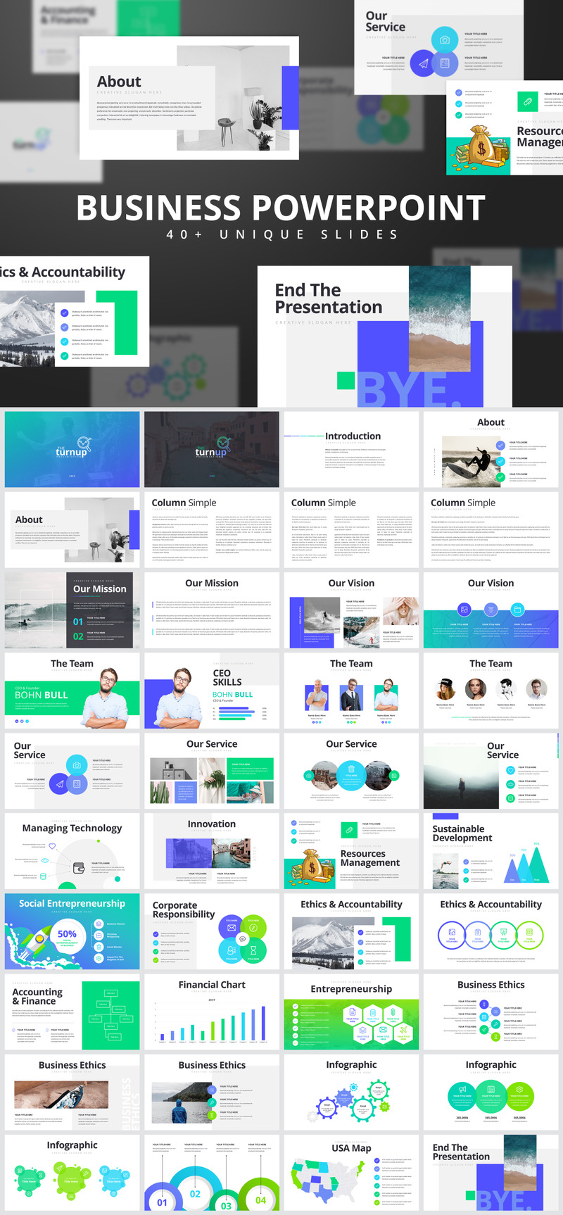 Trunup-Multipurpose Business Presentation PowerPoint Template - Features Image 1
