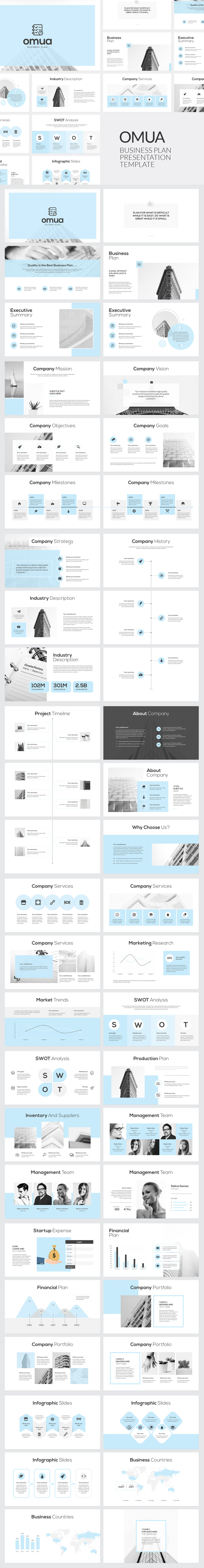 Omua Business Plan PowerPoint template - Features Image 1