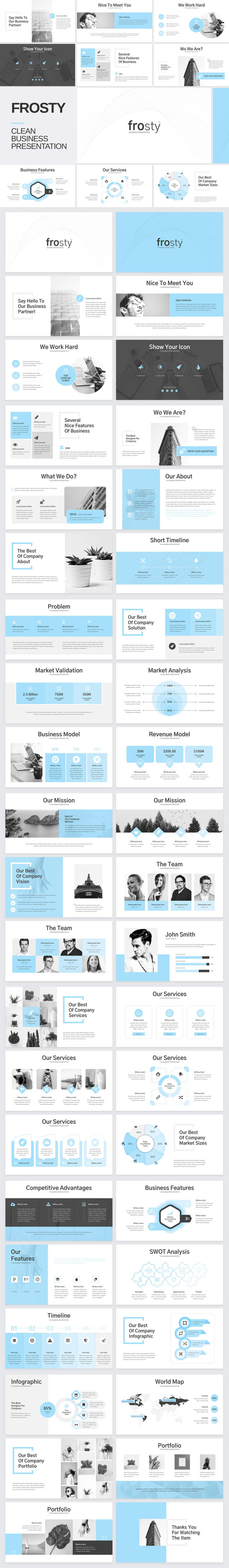 Frosty Clean PowerPoint template - Features Image 1