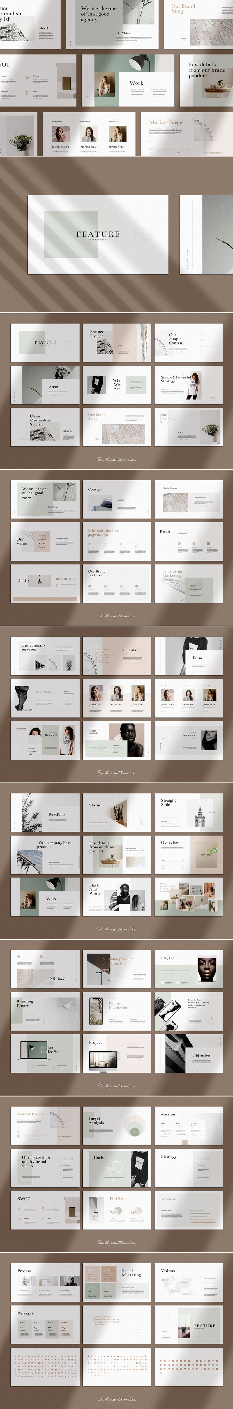 Feature - Minimal PowerPoint template - Features Image 1