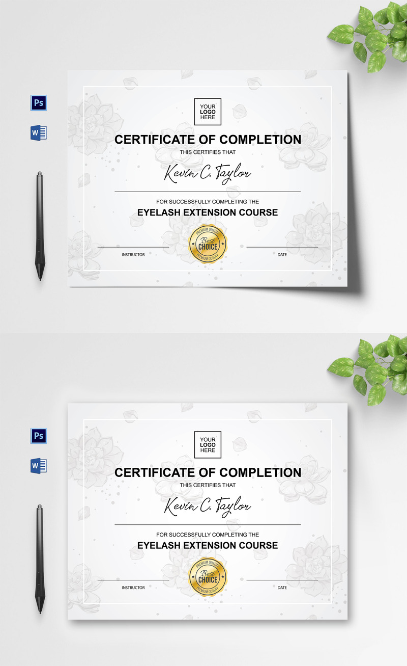 Black and White Minimal Certificate Template - Features Image 1