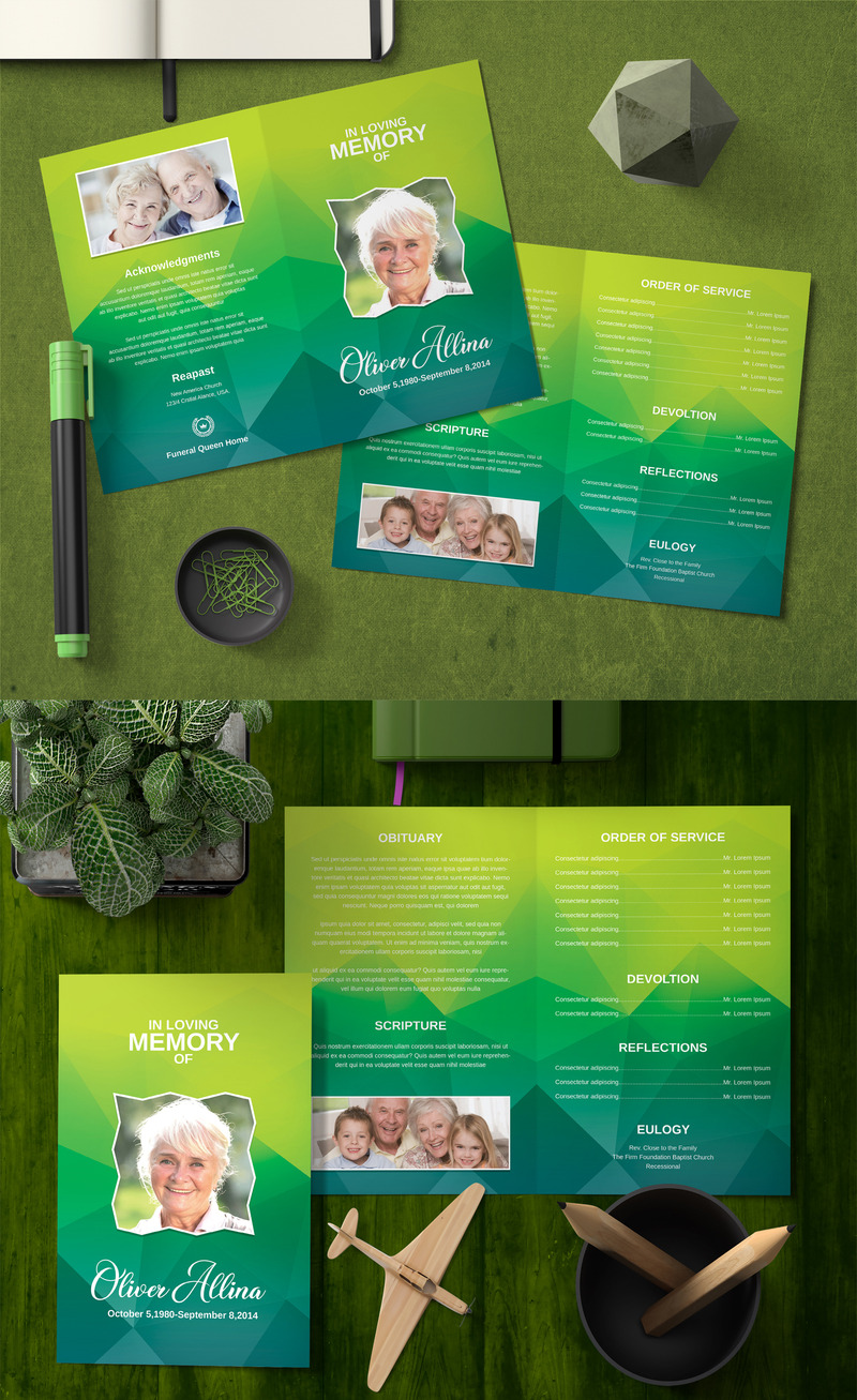 Abstract Funeral Program - Corporate Identity Template - Features Image 1