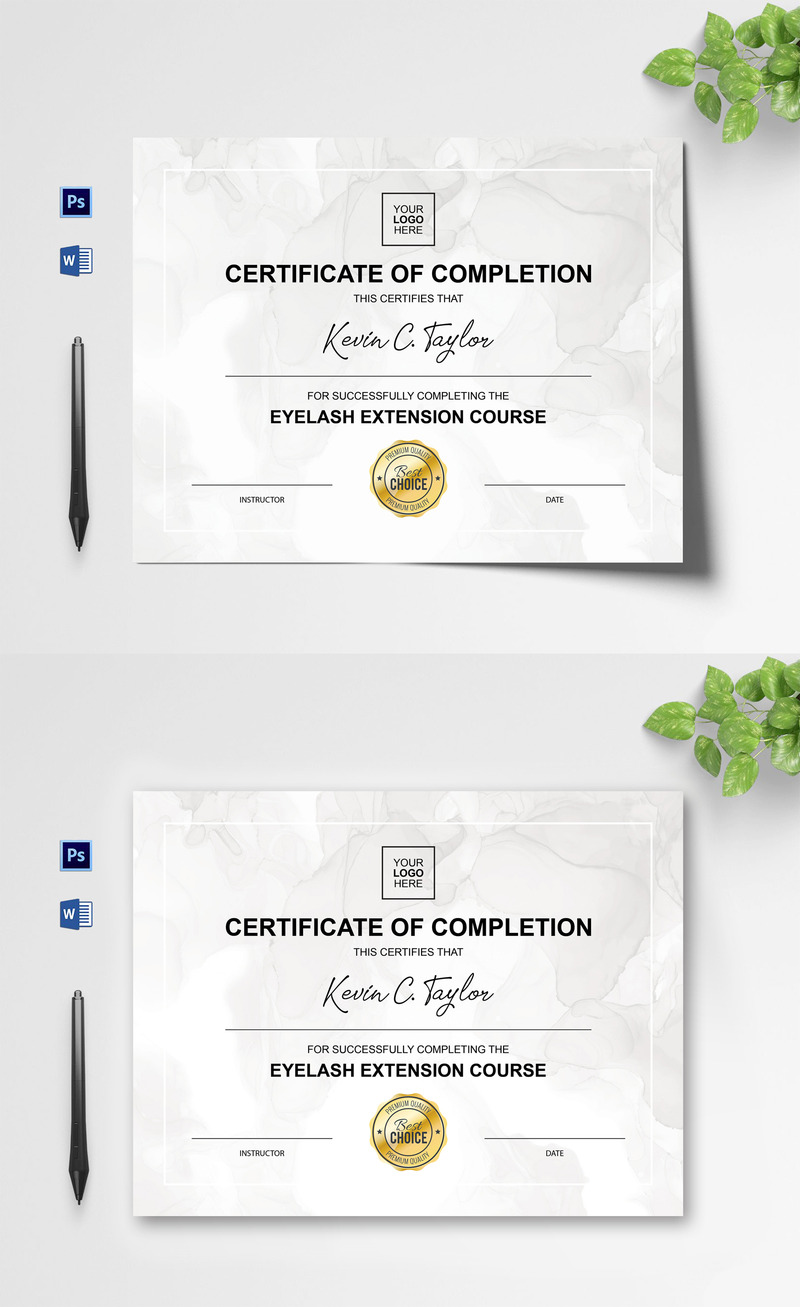 Eyelash Extension Certificate Template - Features Image 1