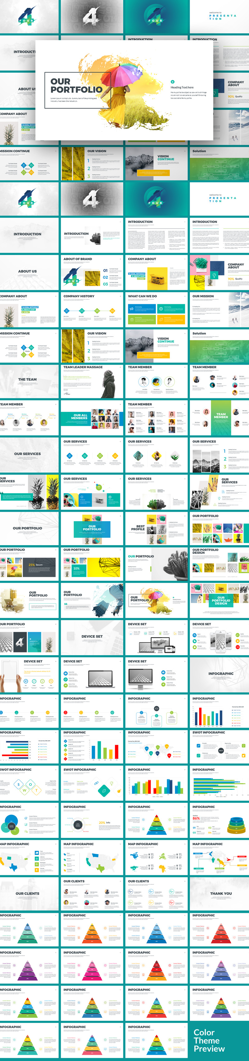 Многоцелевой современный шаблон PowerPoint - Features Image 1