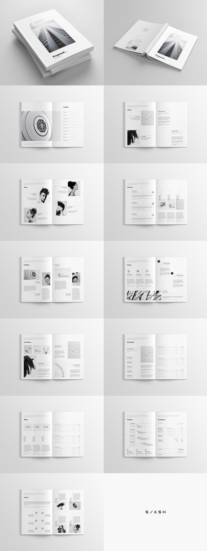 Tema di Identità Aziendale #74307 Minimal Clean Proposal - Immagine Caratteristiche 1