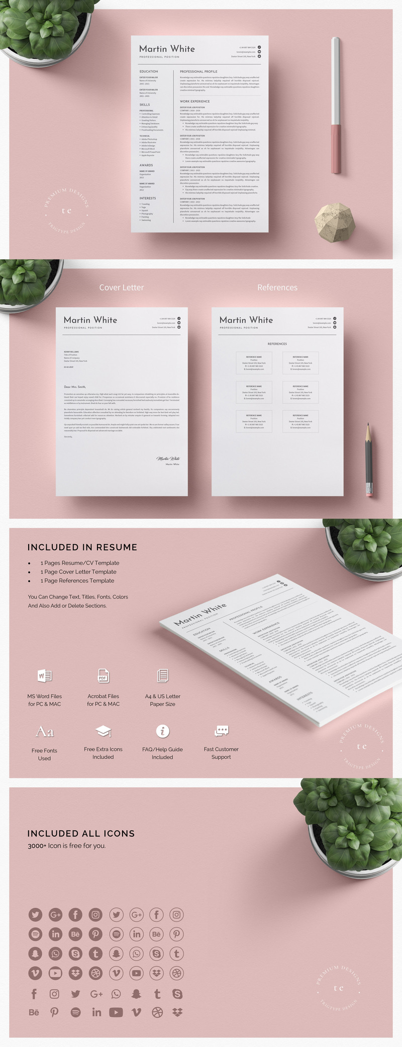 Martin White Resume Template - Features Image 1