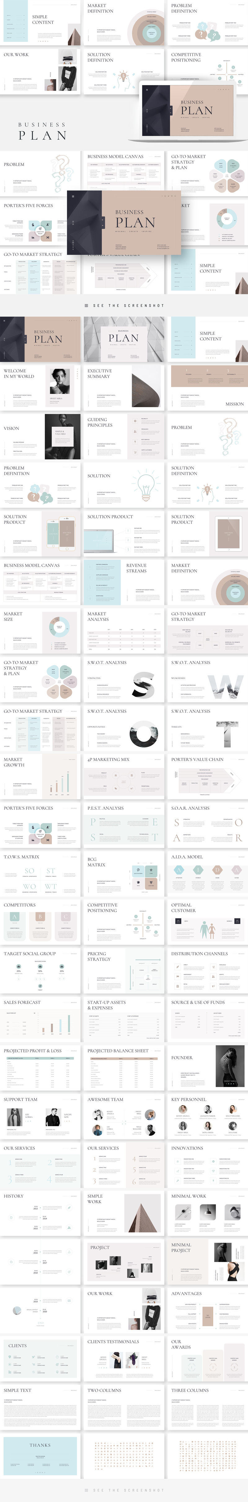 Businessplan-Präsentation PowerPoint-Vorlage - Eigenschaften Bild 1