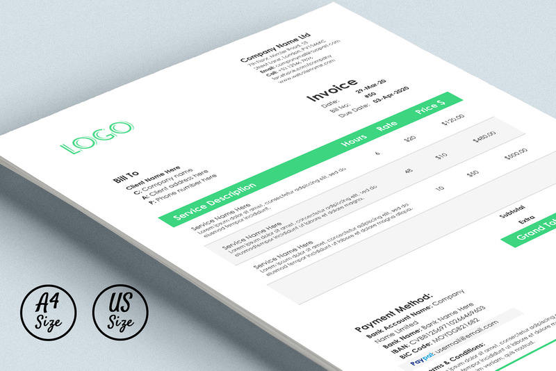 Simplex Auto Calculation Google Docs Word Pages Invoice Bill Corporate Identity Template - Features Image 3