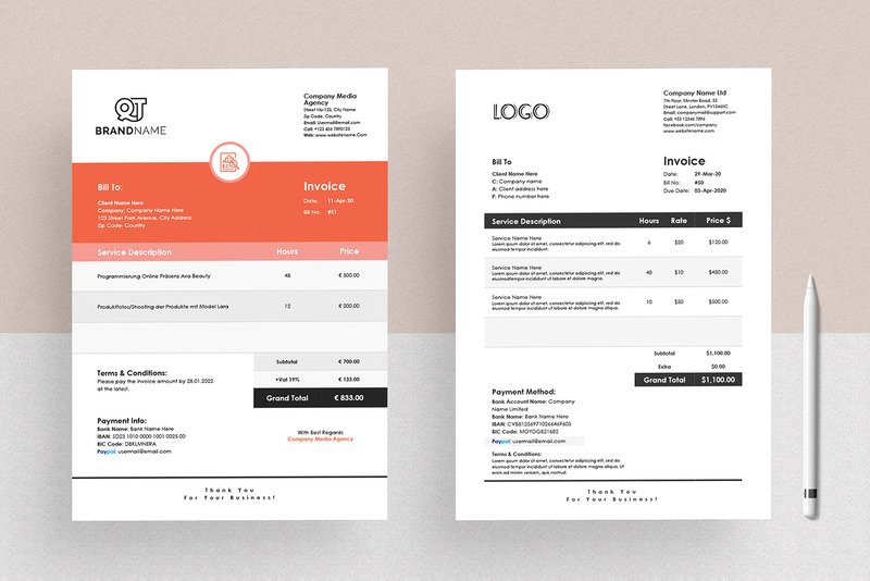 Simplex Auto Calculation Google Docs Word Pages Invoice Bill Corporate Identity Template - Features Image 4