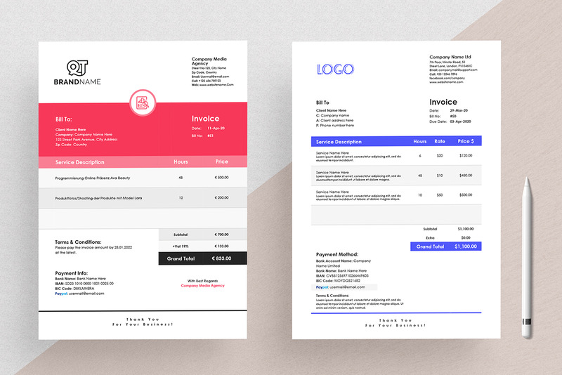 Simplex Auto Calculation Google Docs Word Pages Invoice Bill Corporate Identity Template - Features Image 6