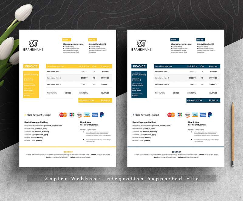Factuuroffertesjabloon met Google Docs MS Word Apple Pages Format - Features Image 4