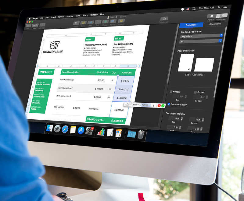 Factuuroffertesjabloon met Google Docs MS Word Apple Pages Format - Features Image 6