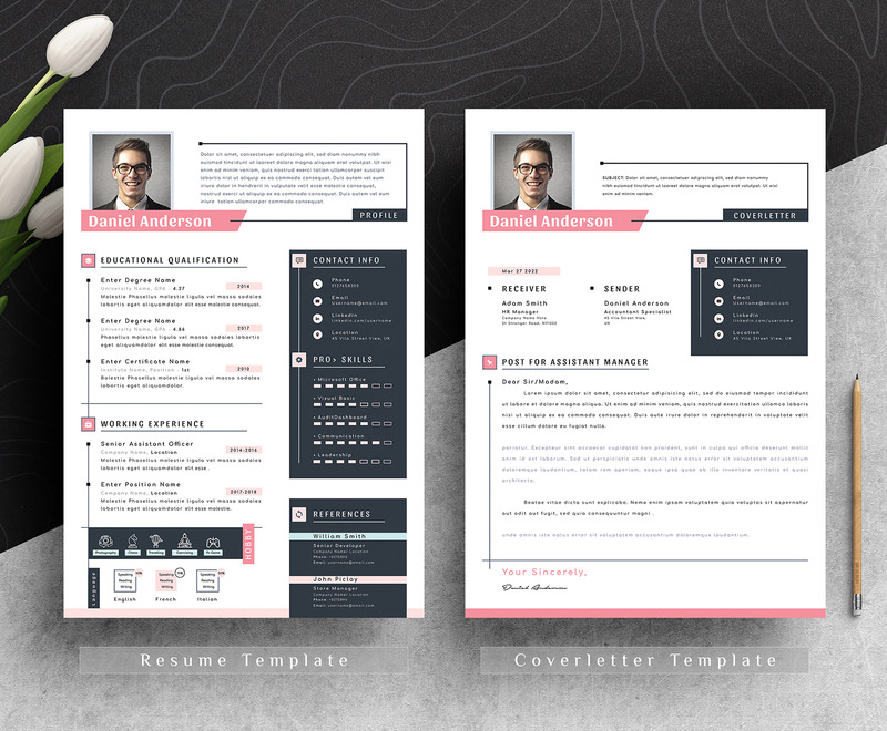 Creative & Modern Editable Apple Pages Ms Word Cv Resume Template - Features Image 2