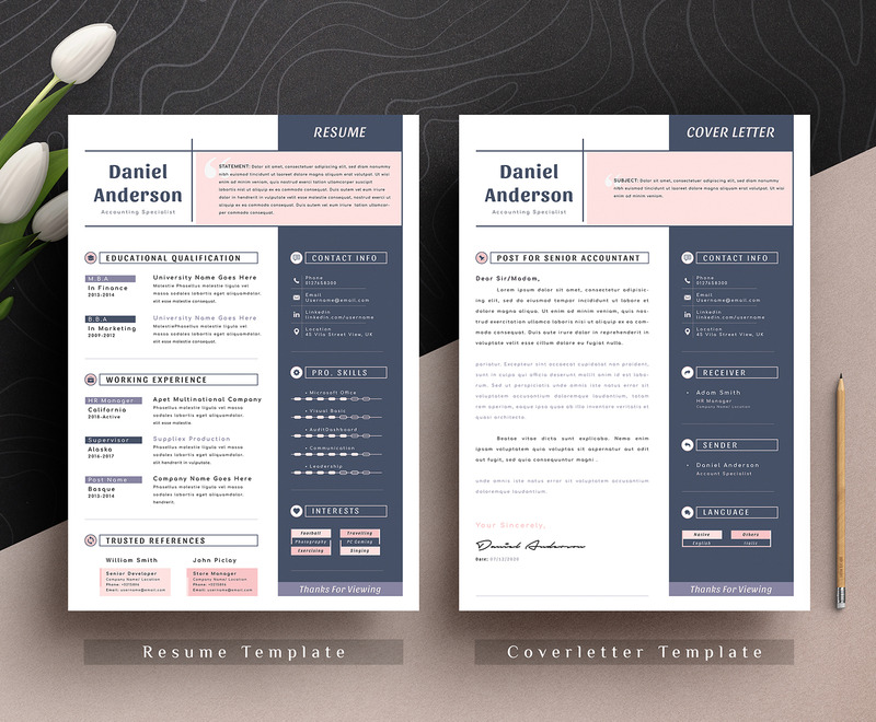 Clean & Professional Editable Word Apple Pages Cv Resume Template - Features Image 2