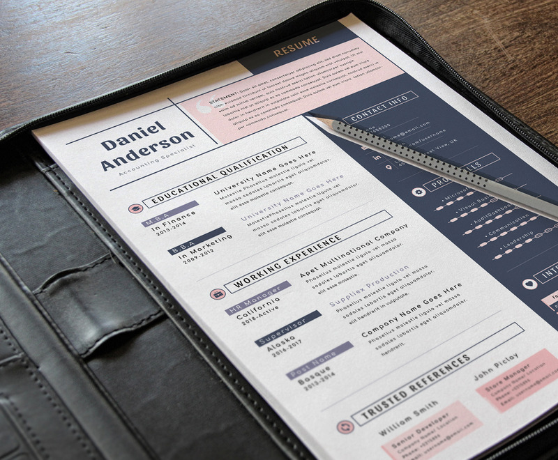 Clean & Professional Editable Word Apple Pages Cv Resume Template - Features Image 3