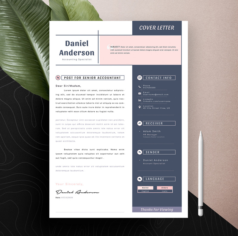 Clean & Professional Editable Word Apple Pages Cv Resume Template - Features Image 5