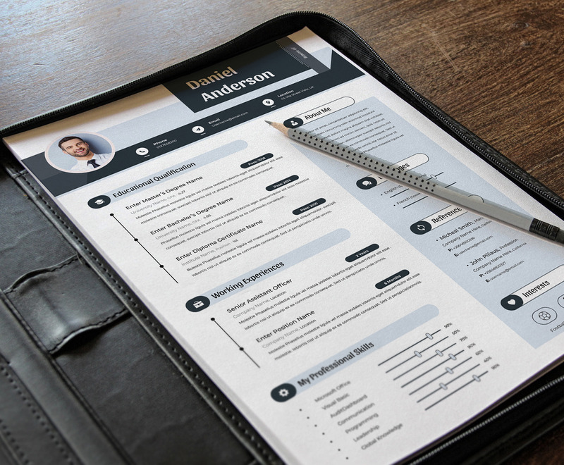 Creative & Modern Editable MS Word Apple Pages Cv Resume Template - Features Image 3