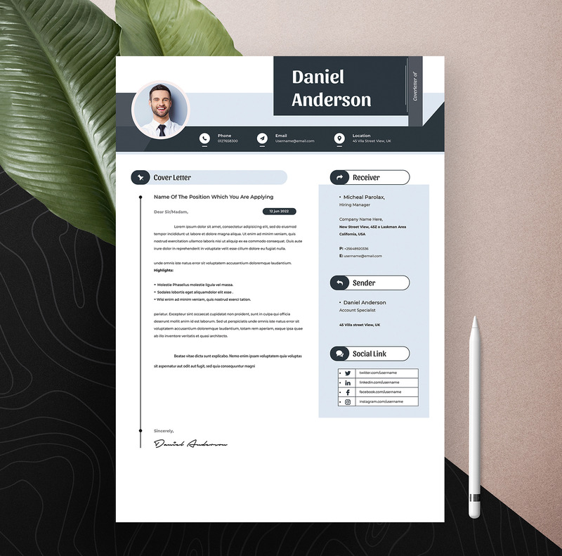 Creative & Modern Editable MS Word Apple Pages Cv Resume Template - Features Image 5