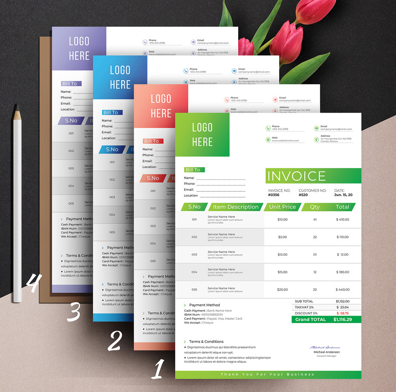 Modex automatikus számítási számla ajánlatsablon Google Sheets Excel Apple oldalak Ms Word Numbers - Features Image 4