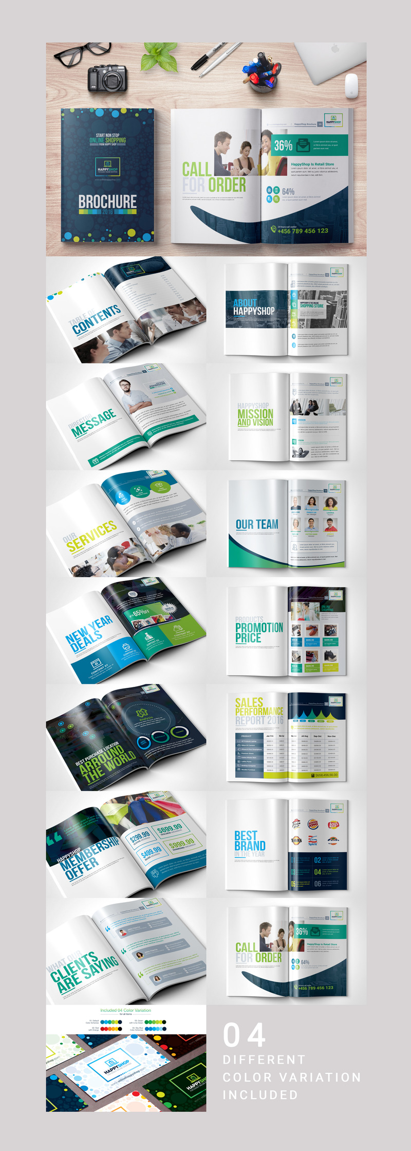 Tema di Identità Aziendale #74847 Bi-Fold Brochure for E-Commerce and Online Shop - Immagine Caratteristiche 1