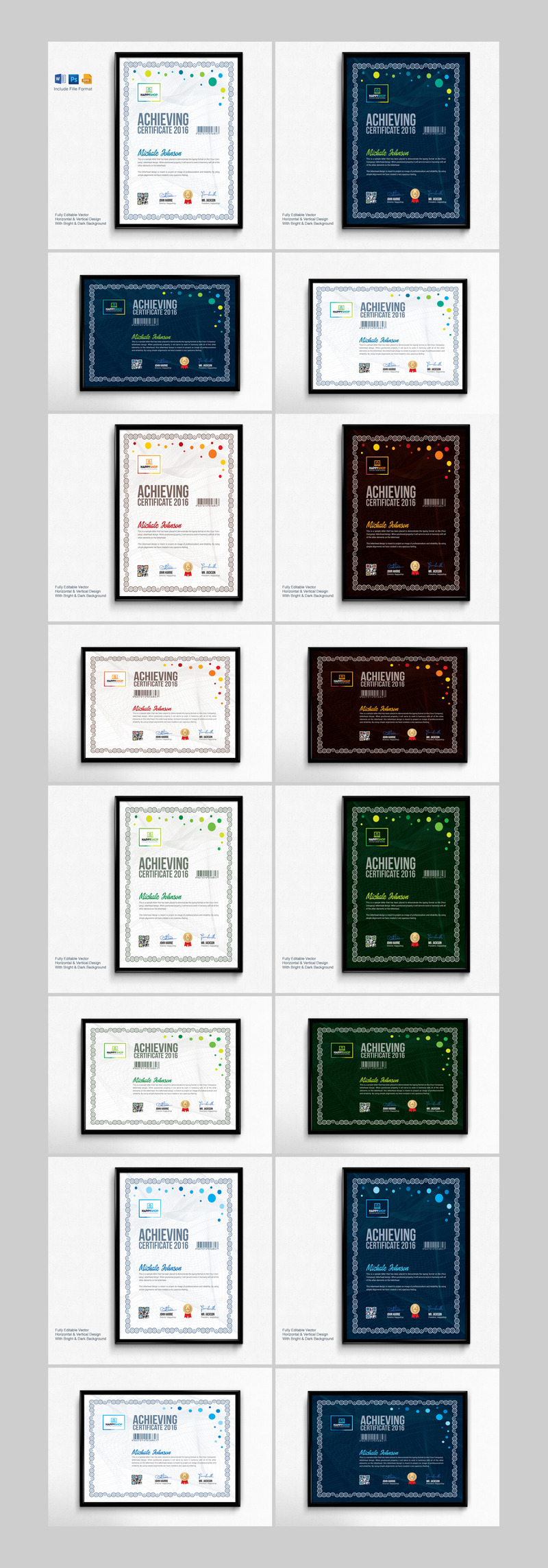 Plantilla de certificado moderno y corporativo multipropósito - Features Image 1