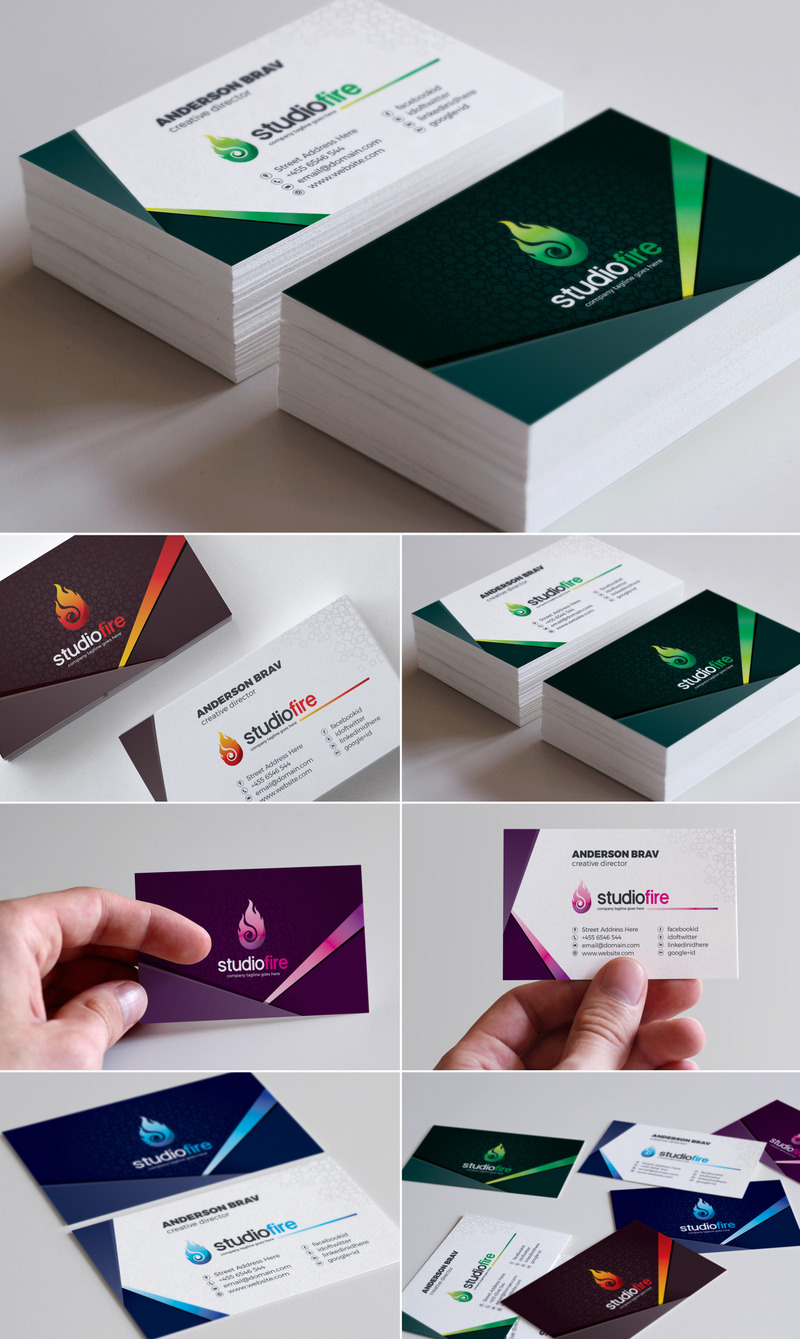 Šablona firemního stylu 17 Business Card Bundle Corporate Identity Template #79081 - Obrázek funkce 8