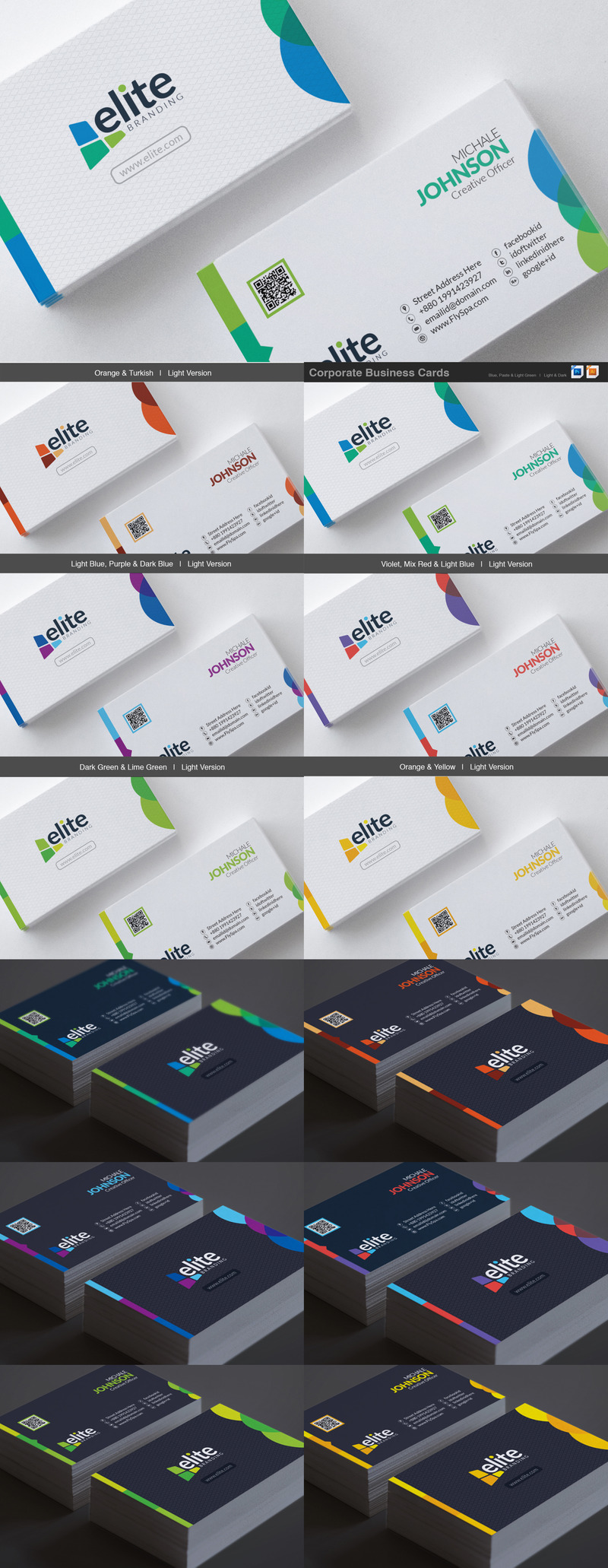 Šablona firemního stylu 17 Business Card Bundle Corporate Identity Template #79081 - Obrázek funkce 18