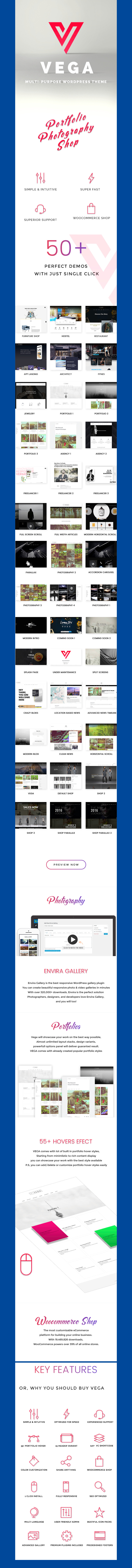 Vega - Powerful Multipurpose WordPress Theme - Features Image 1