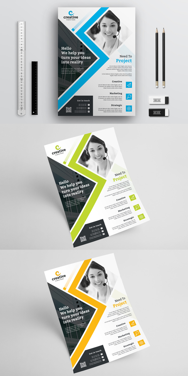 Plantilla De Identidad Corporativa Creative Business Flyer #71229 - Imagen de características 1
