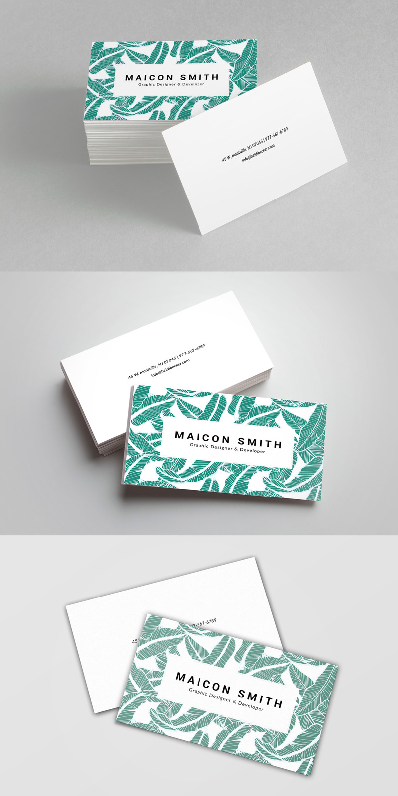 Plantilla De Identidad Corporativa Maicon Smith Graphice Designer Business Card #71912 - Imagen de características 1