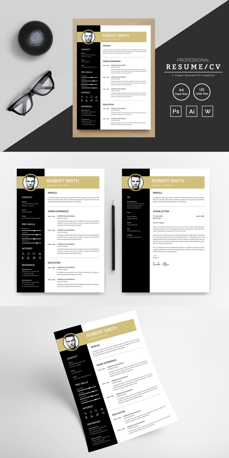 Robert Smith Resume Template - Features Image 1