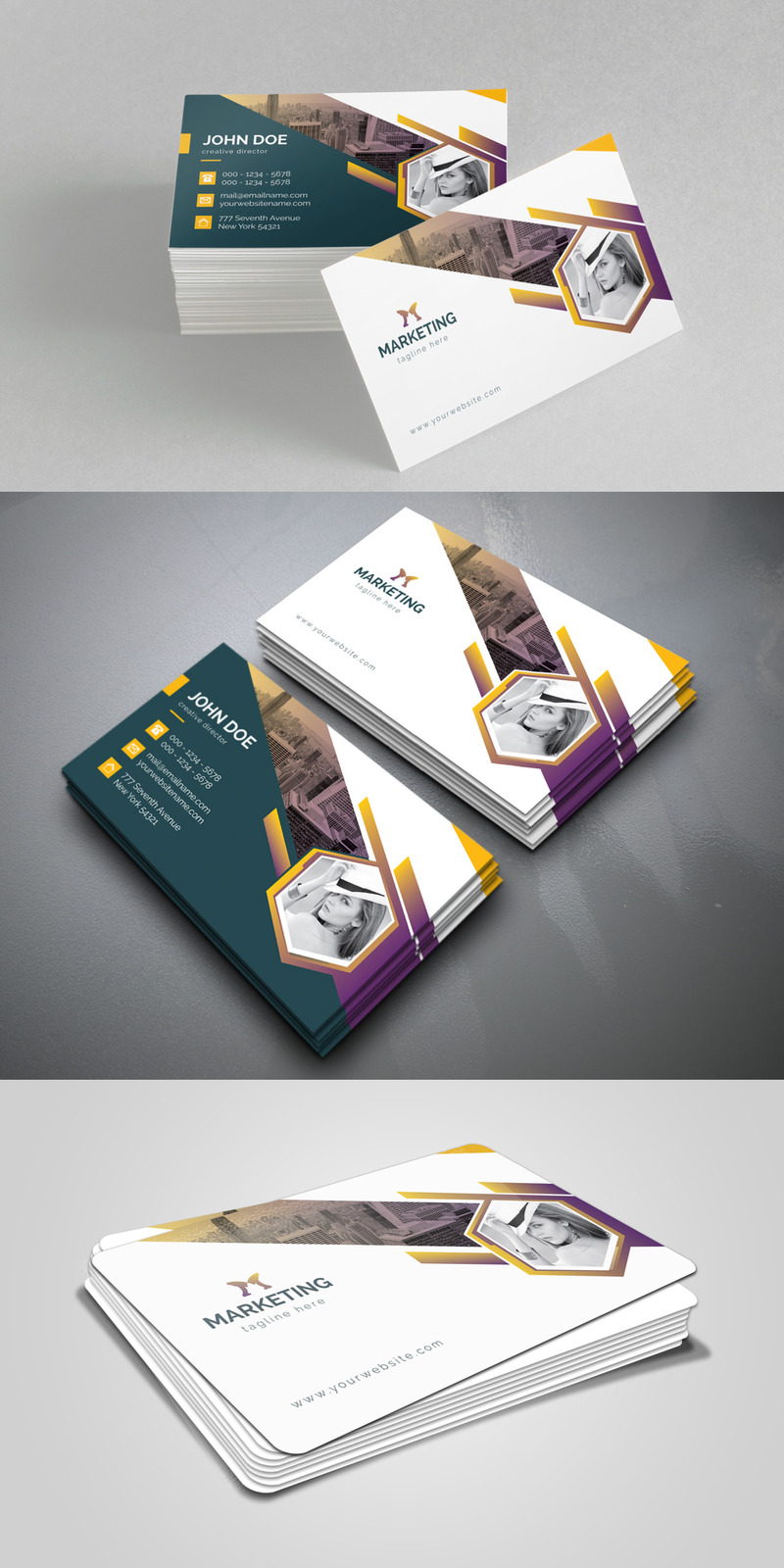 Circle Marketing Personal Business Card Corporate Identity Template - Features Image 1