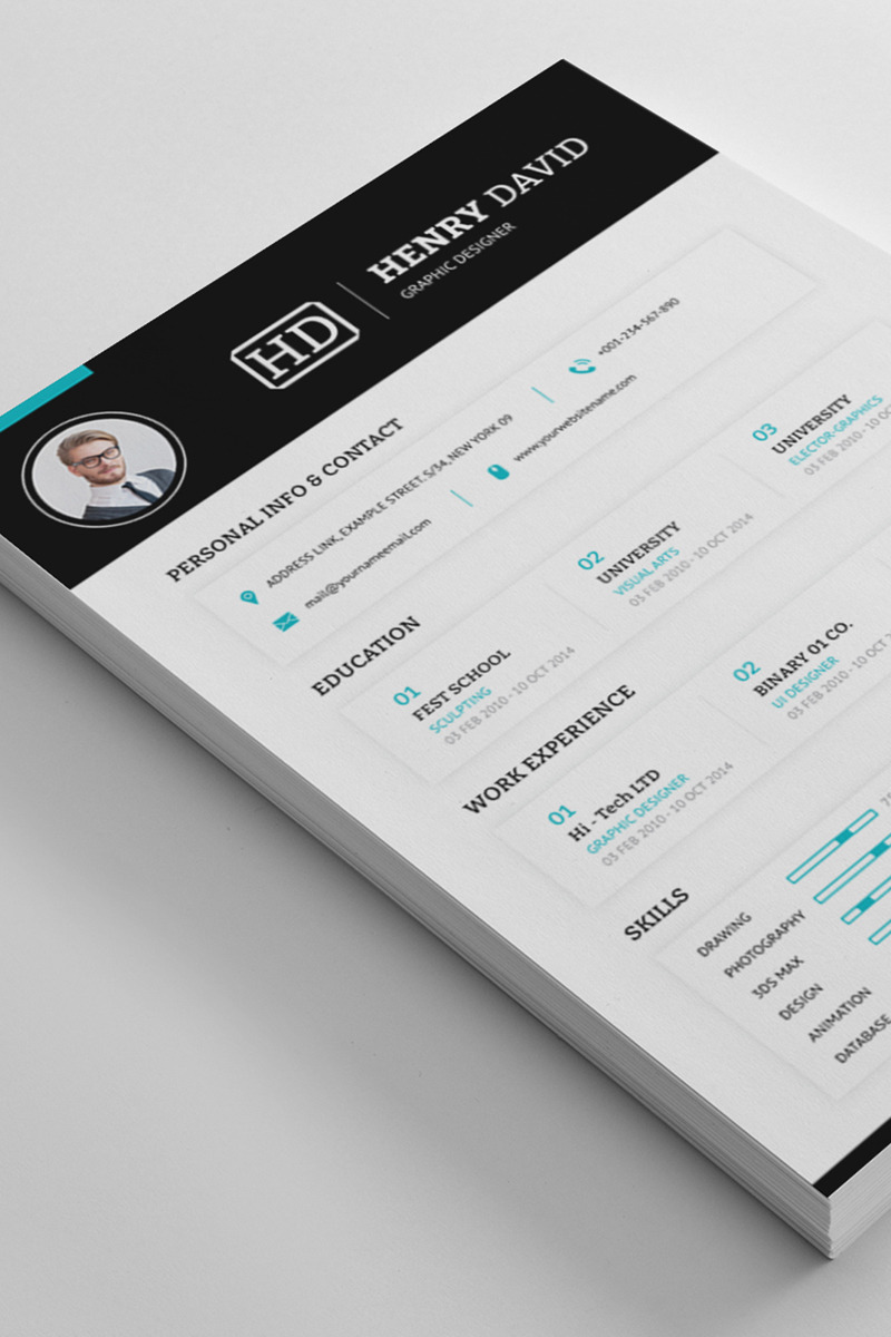 Henry David Word Resume Template - Features Image 1