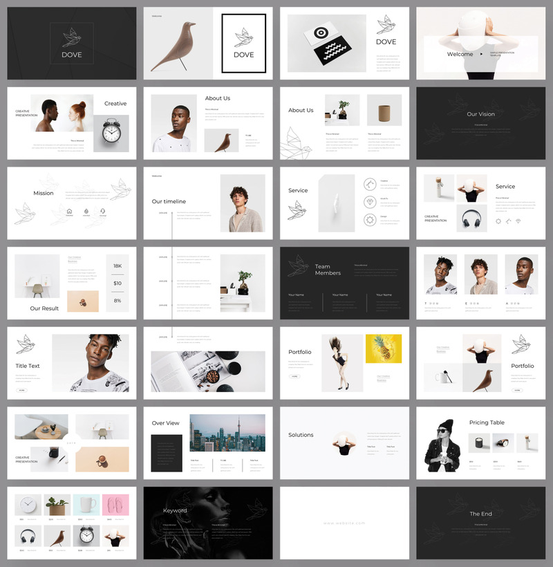 Modello PowerPoint Colomba - Caratteristiche Immagine 1
