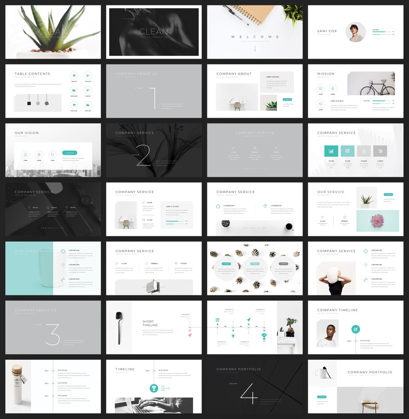 Modello PowerPoint multiuso pulito - Caratteristiche Immagine 1