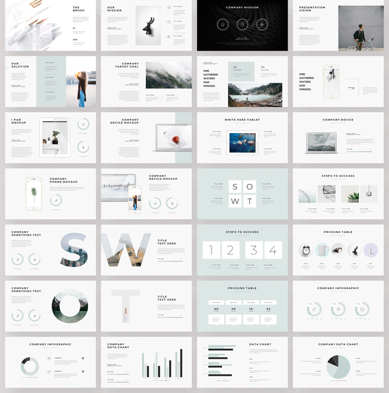 2 Clean Business Presentation Pack PowerPoint template - Features Image 3