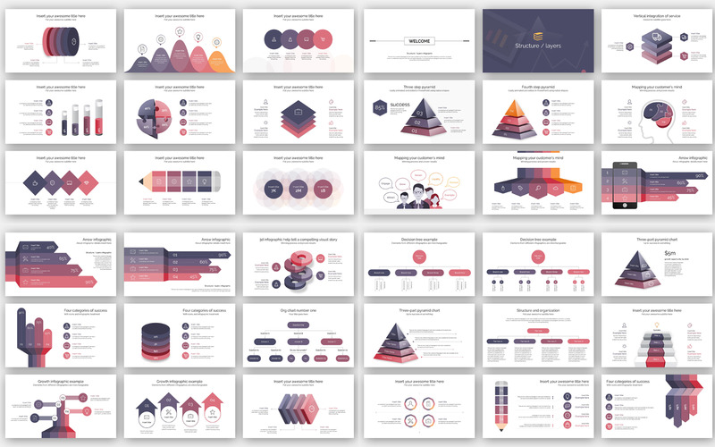 Yapı ve Katmanlar Bilgi Grafiği PowerPoint şablonu - Features Image 1