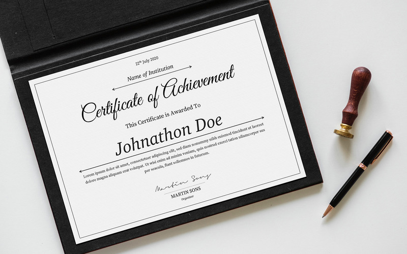 Clean Certificate Template - Features Image 1