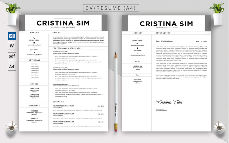 Cristina Sim - Lebenslauf & Lebenslauf Vorlage - Eigenschaften Bild 1
