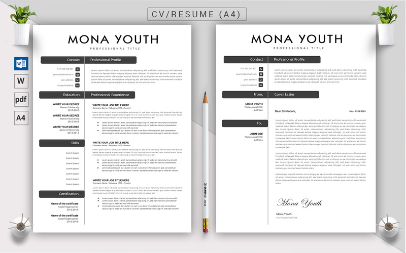Mona Youth - CV Resume Template - Features Image 1