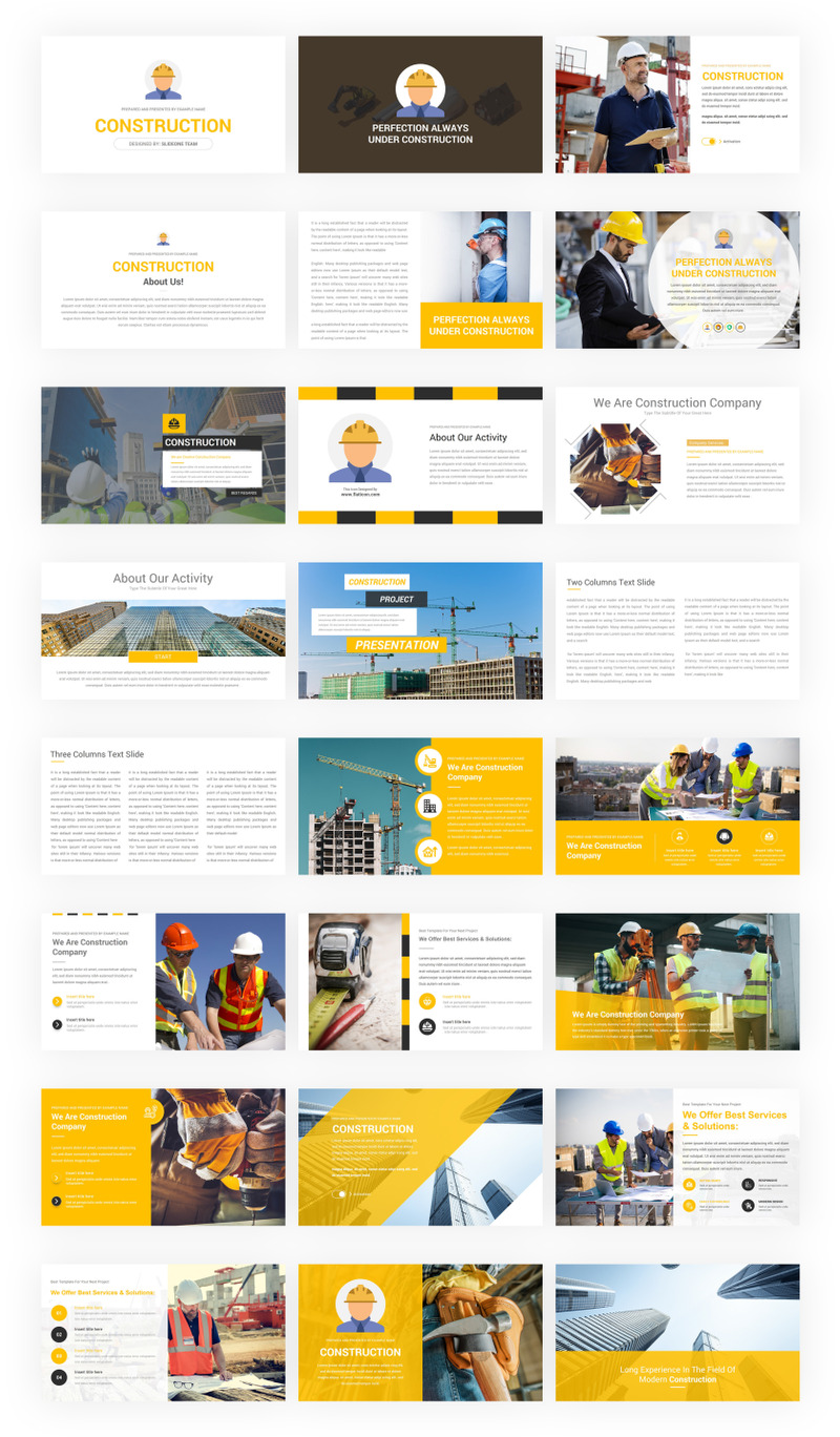 Construction PowerPoint Template - Features Image 1