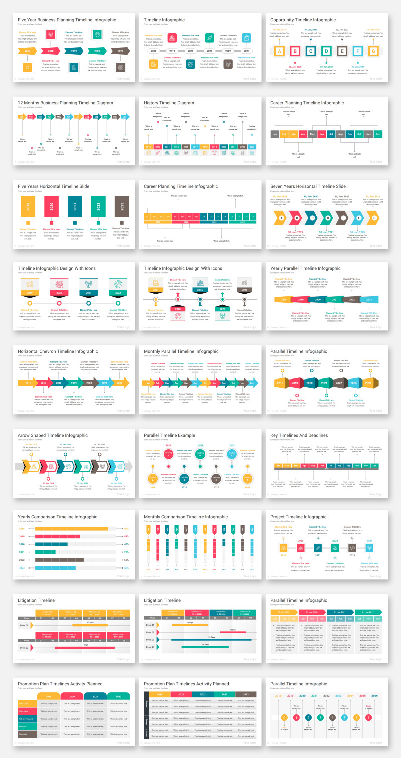 2000 Infographics Diagrams PowerPoint Template - Features Image 1
