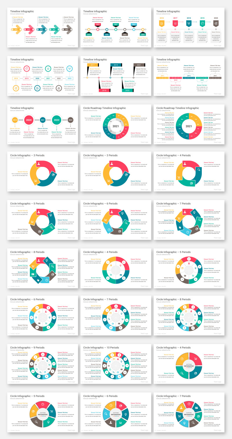 2000 Infographics Diagrams PowerPoint Template - Features Image 3