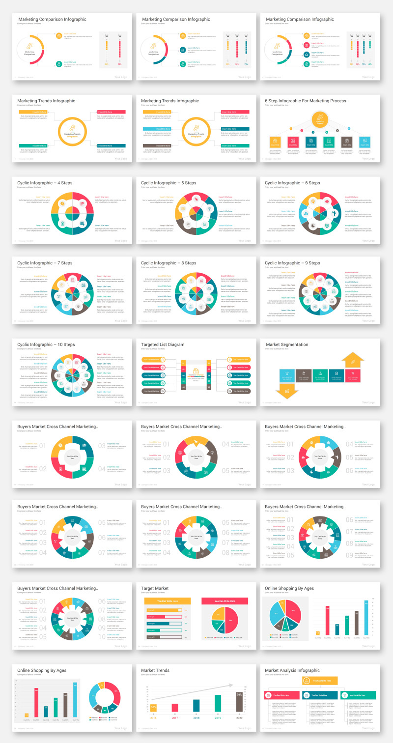 2000 Infographics Diagrams PowerPoint Template - Features Image 11