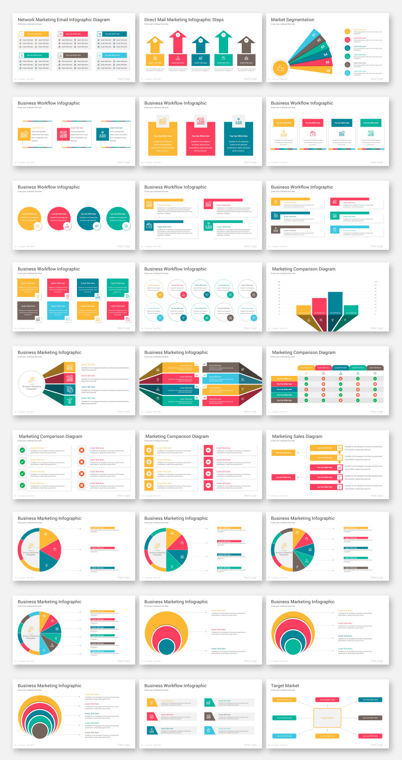 2000 Infographics Diagrams PowerPoint Template - Features Image 13