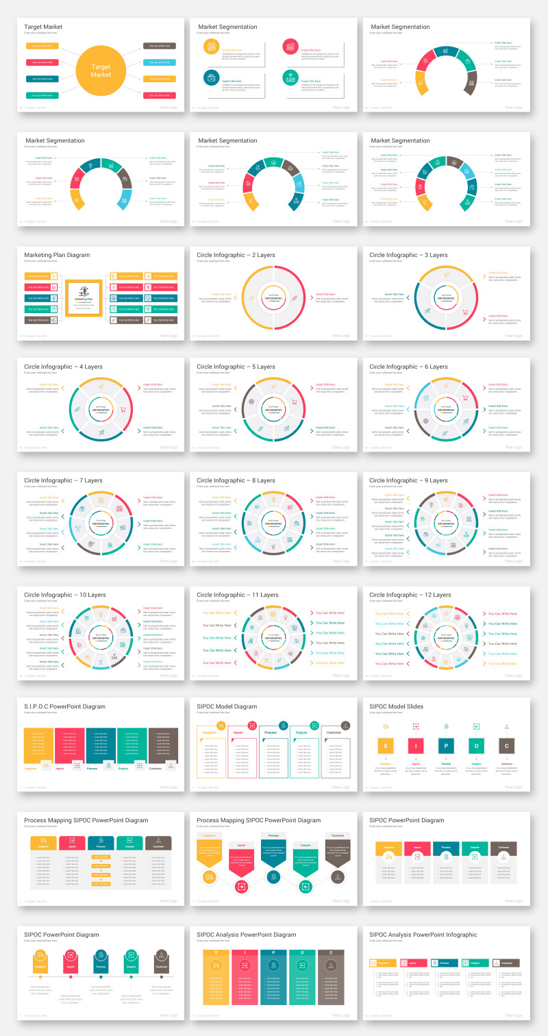 2000 Infographics Diagrams PowerPoint Template - Features Image 14
