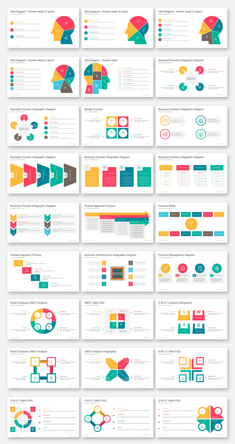2000 Infographics Diagrams PowerPoint Template - Features Image 19