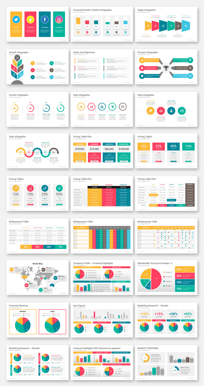 2000 Infographics Diagrams PowerPoint Template - Features Image 26